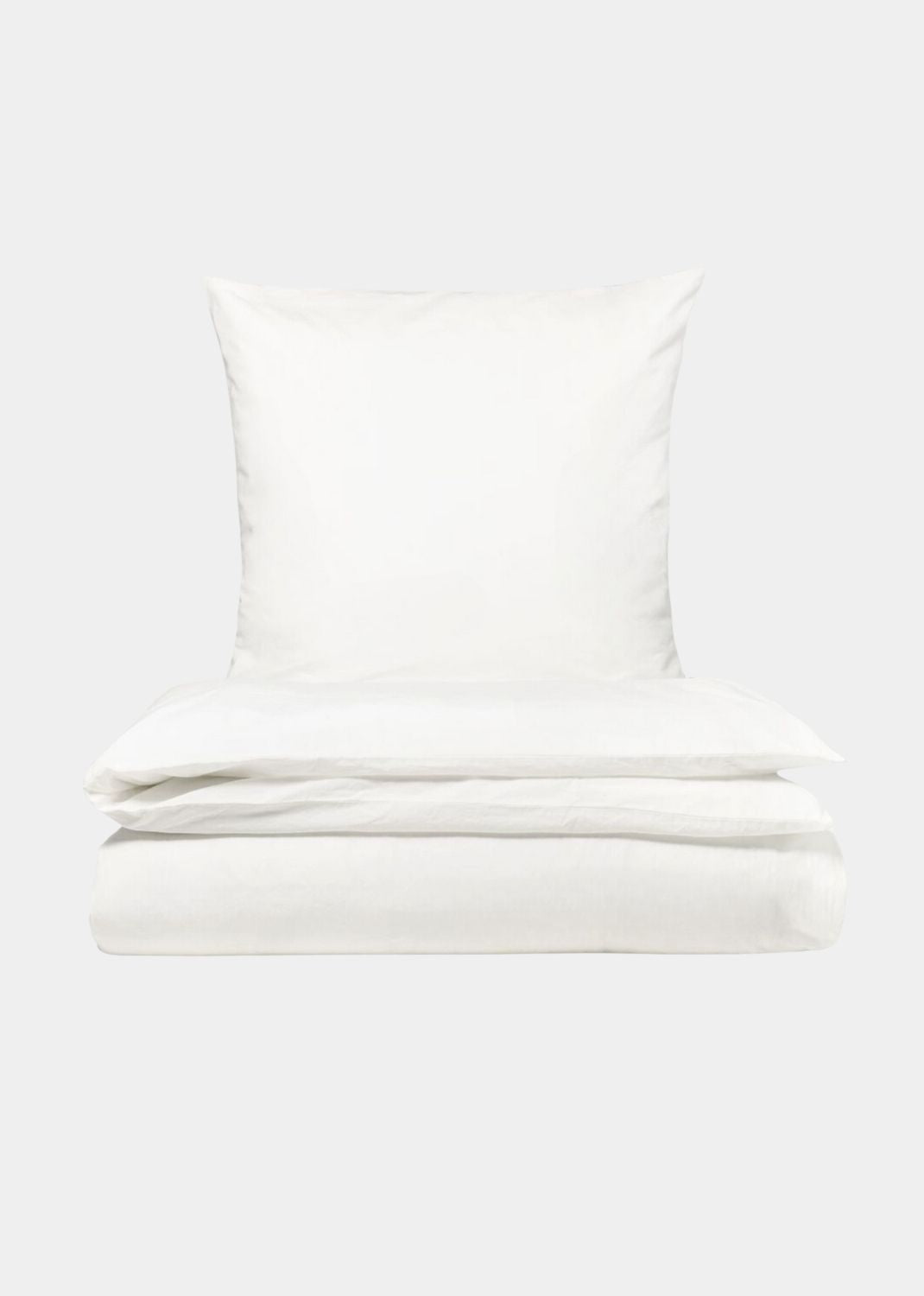 Cotton satin bed set - White