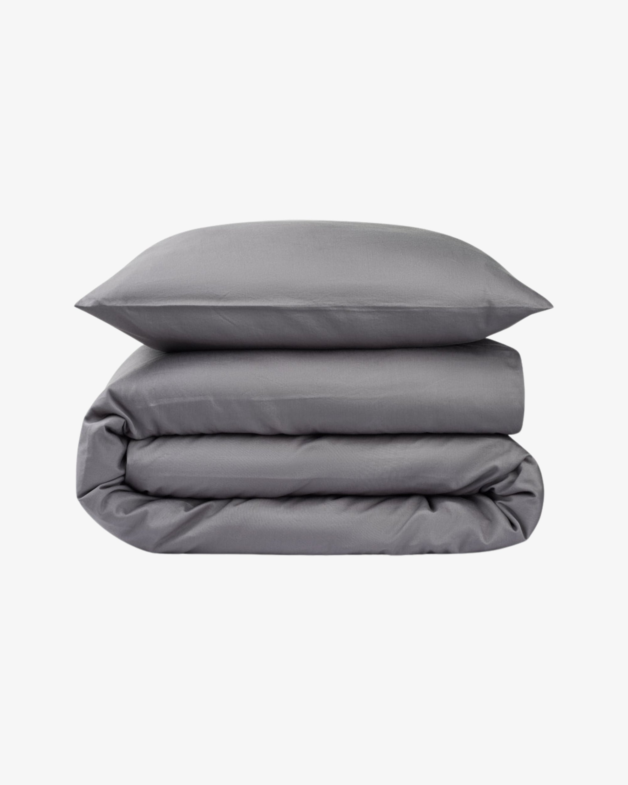 Bomuldssatin sengesæt - Antracit