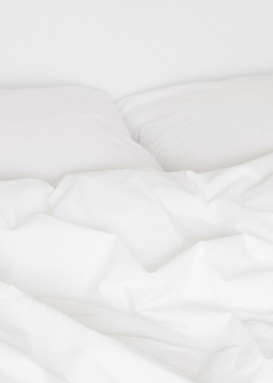 Cotton satin bed set - White