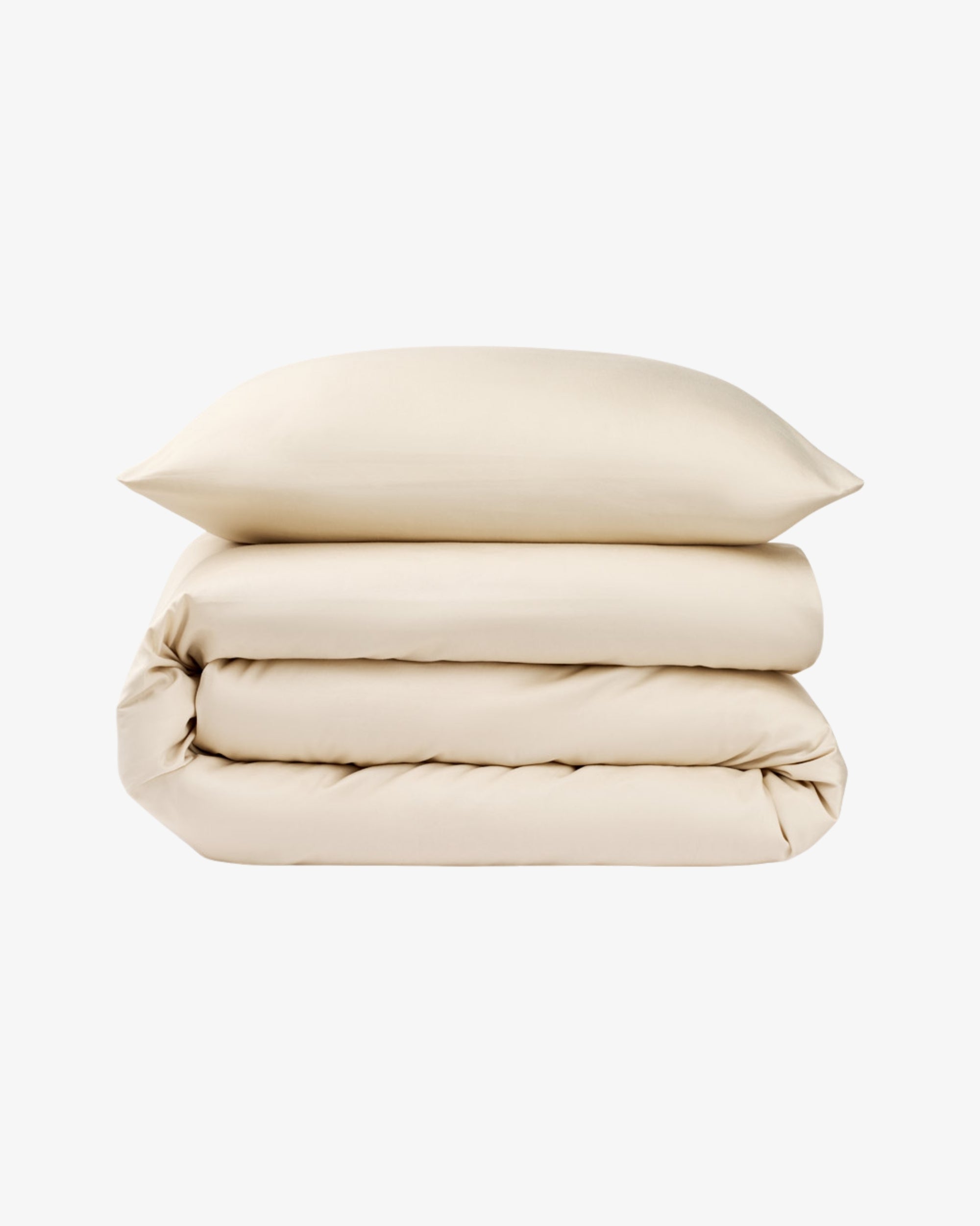 Cotton satin bed set - Sand