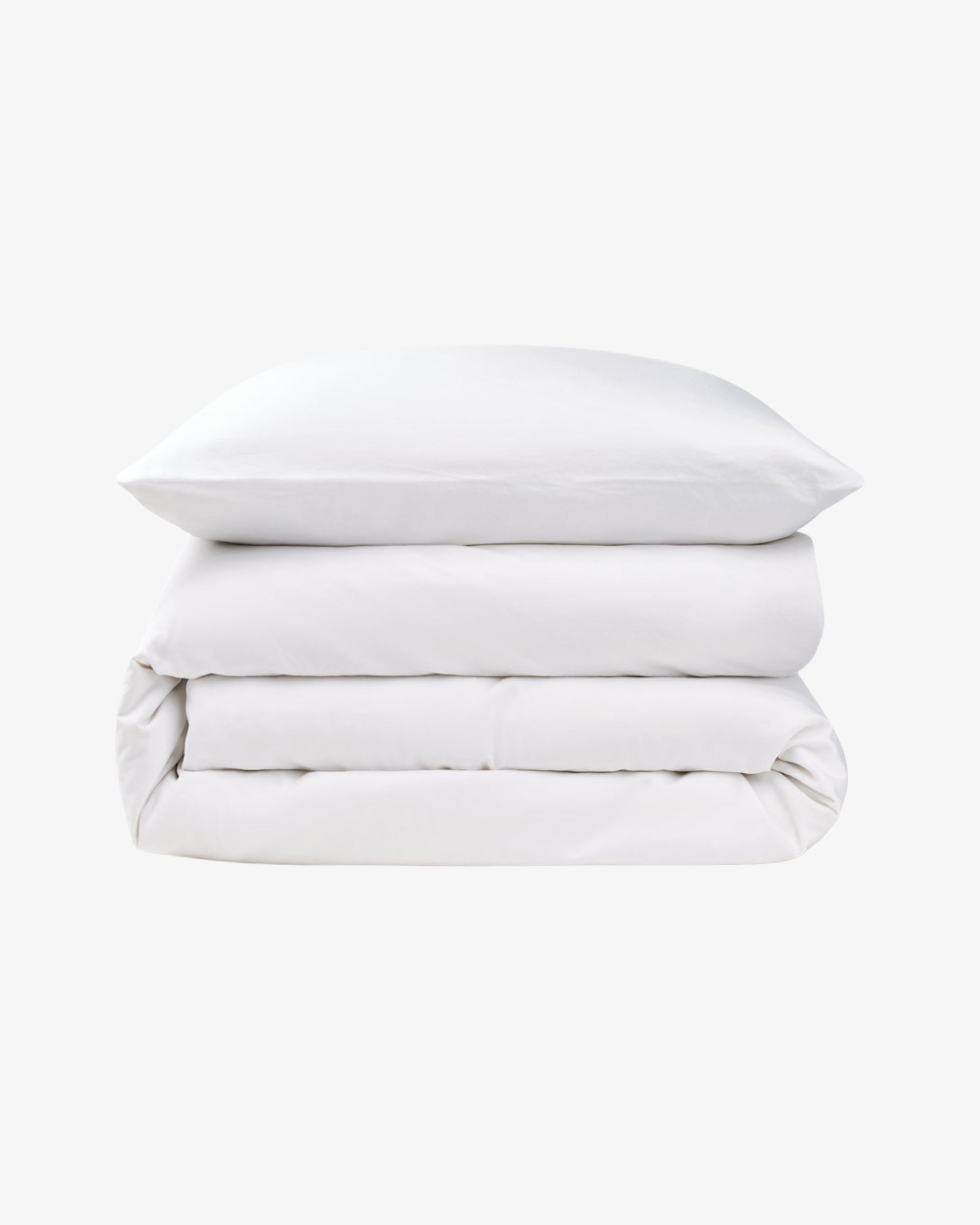 Cotton satin bed set - White