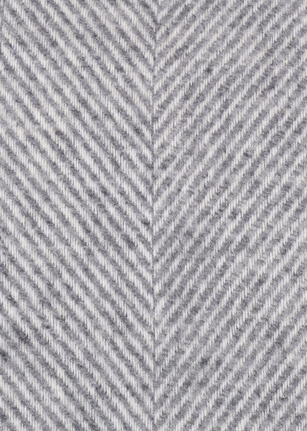 Herringbone wool plaid - Grey