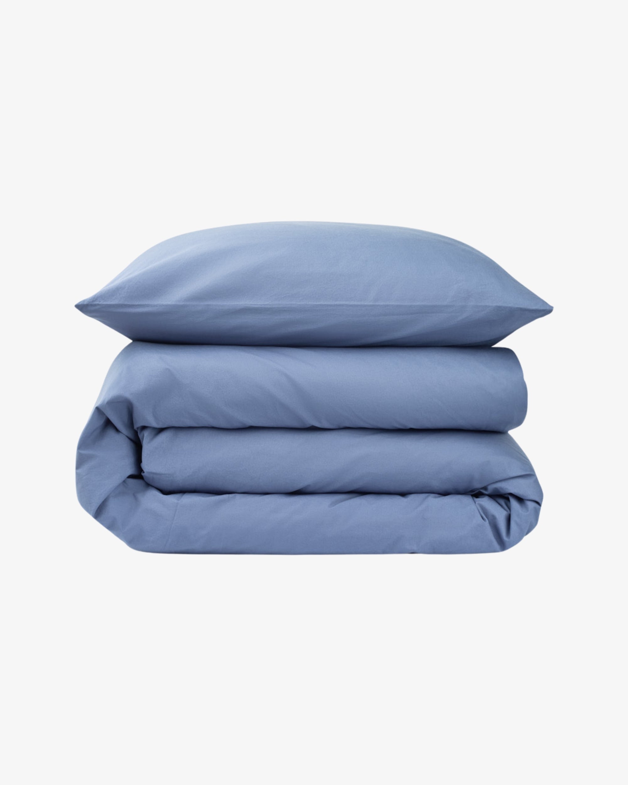Cotton percale bed set - Navy blue