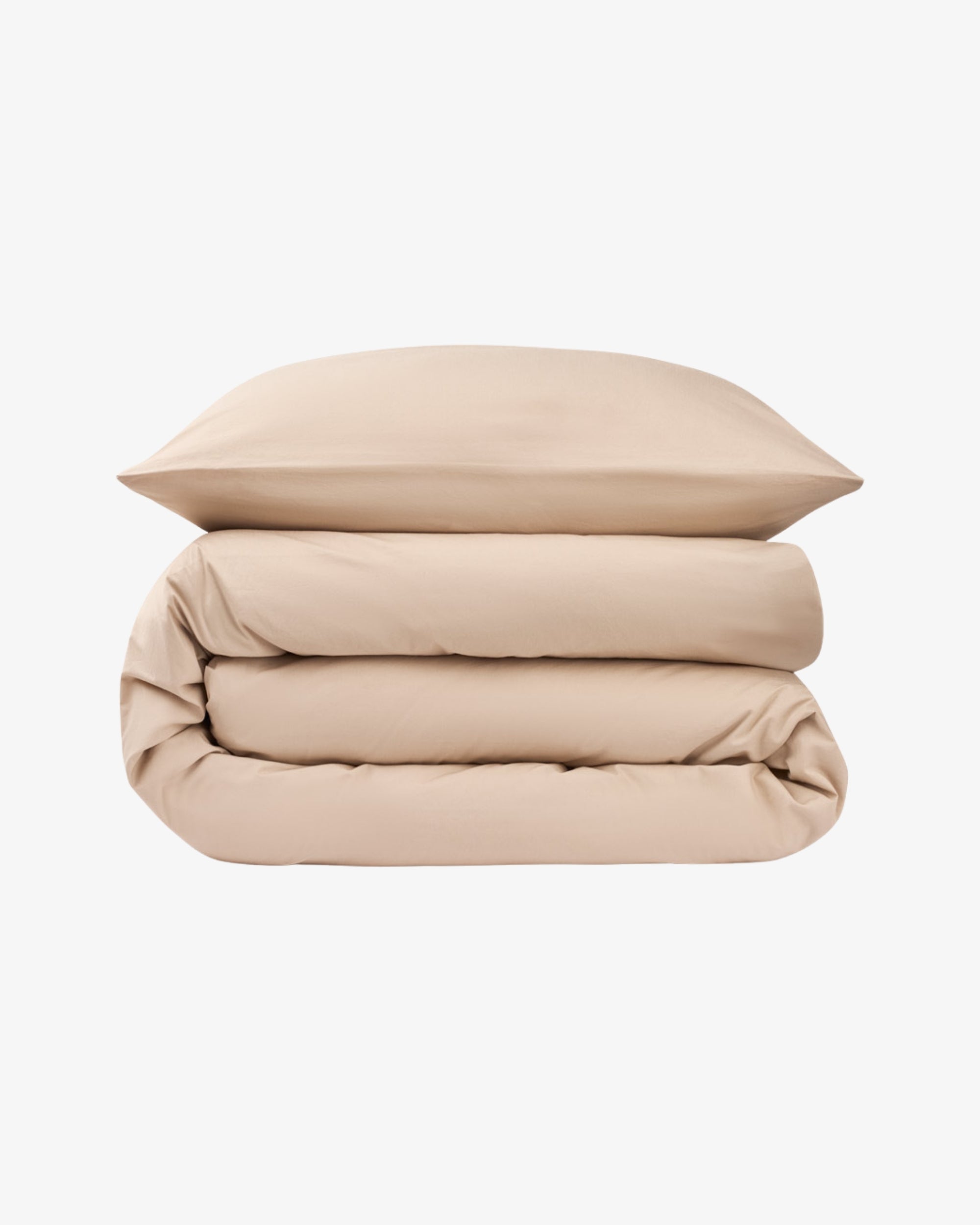 Cotton percale bed set - Walnut