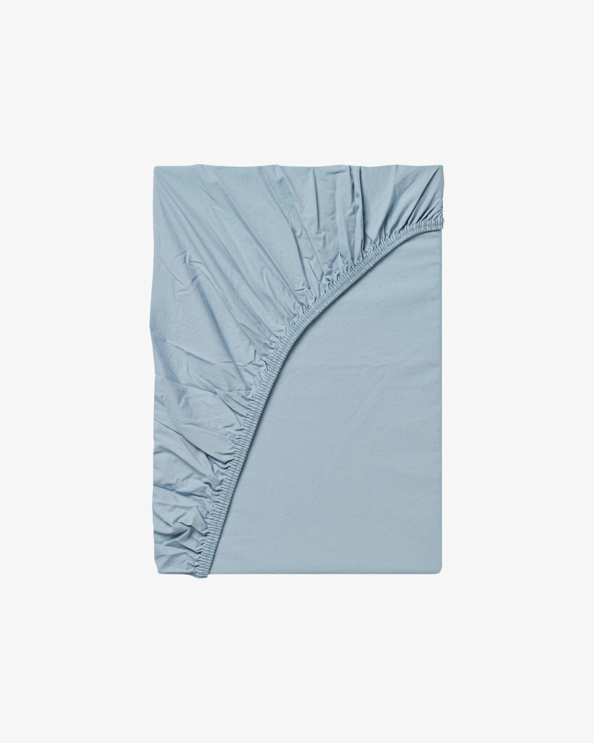 Bomuldspercale faconlagen - Dueblå