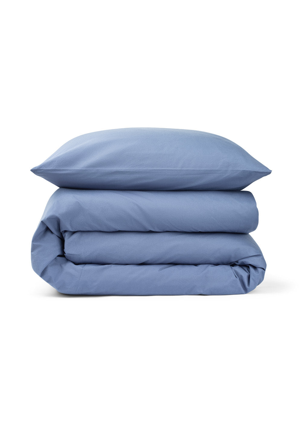 Bomuldspercale sengesæt - Marineblå