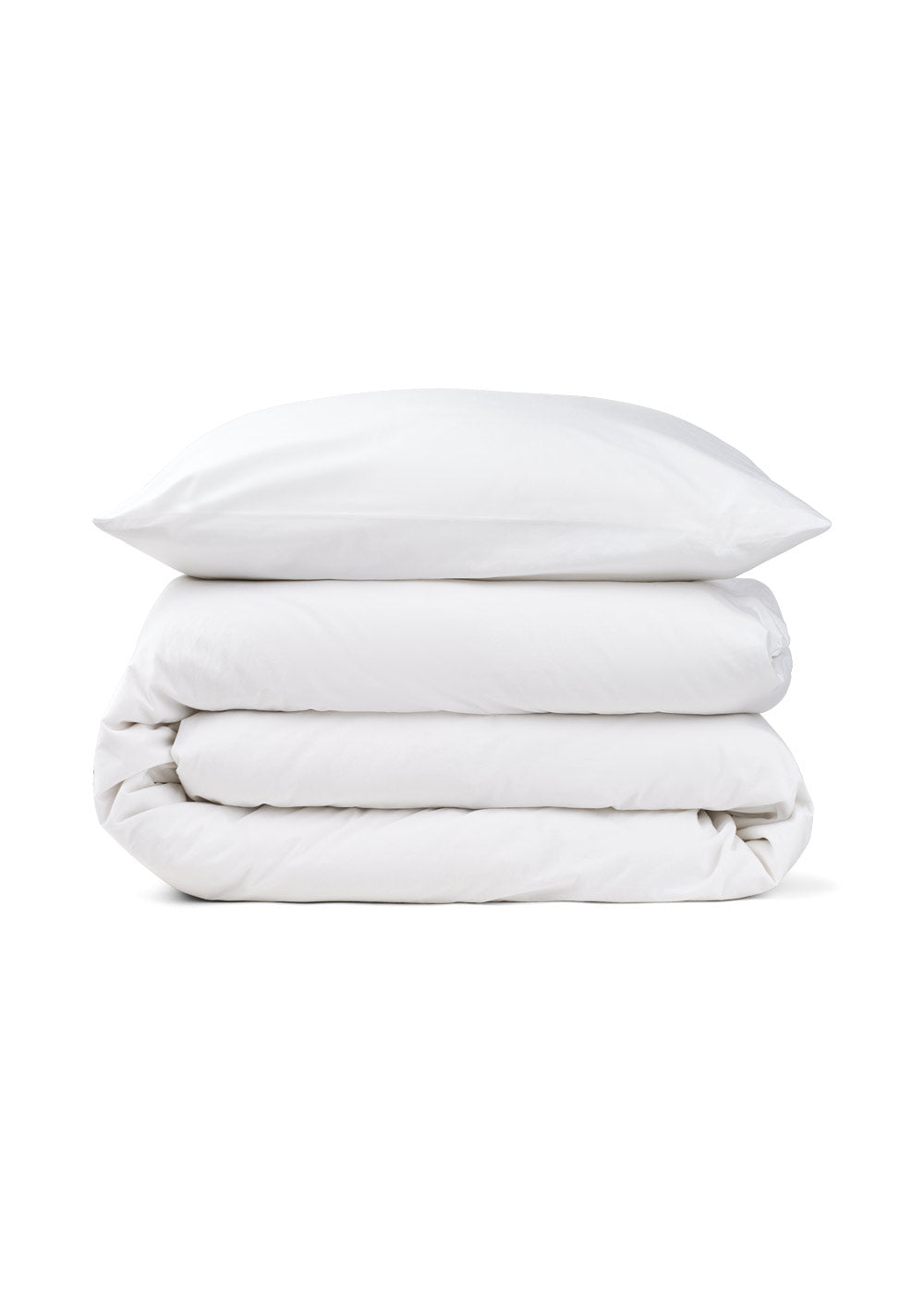 Bomuldspercale sengesæt - Hvid