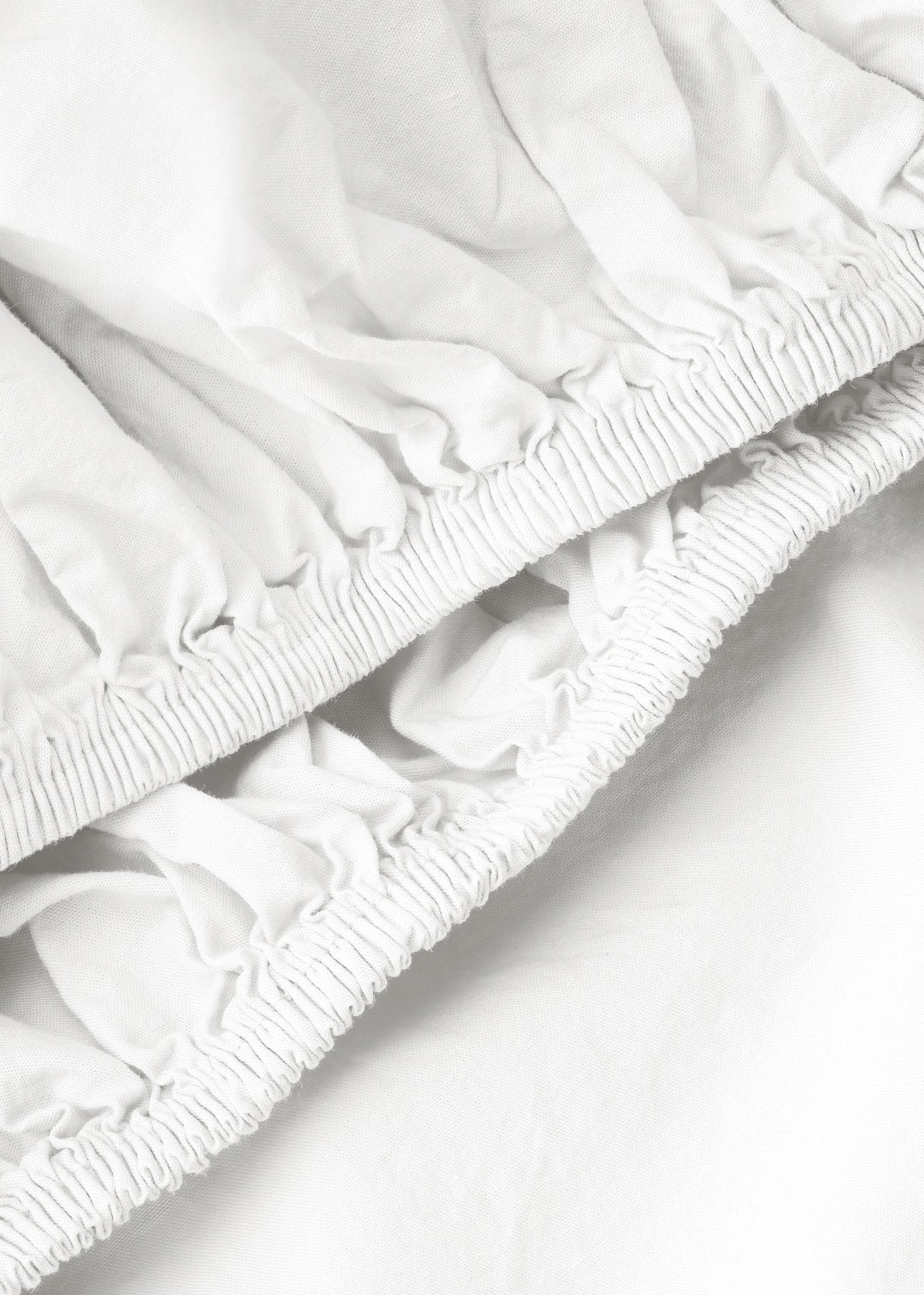 Bomuldspercale faconlagen - Hvid