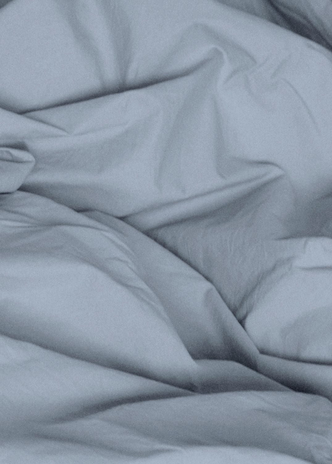Cotton percale bed set - Dove blue
