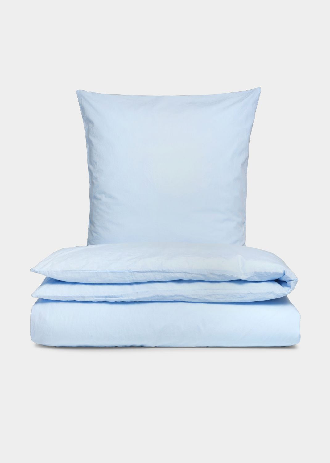 Cotton percale bed set - Light blue 