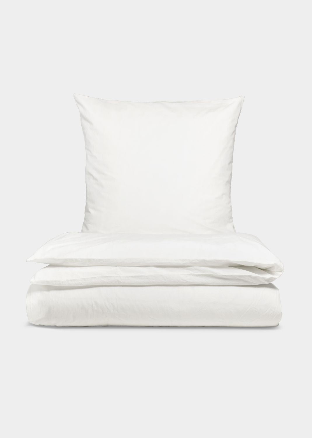 Bomuldspercale sengesæt - Hvid