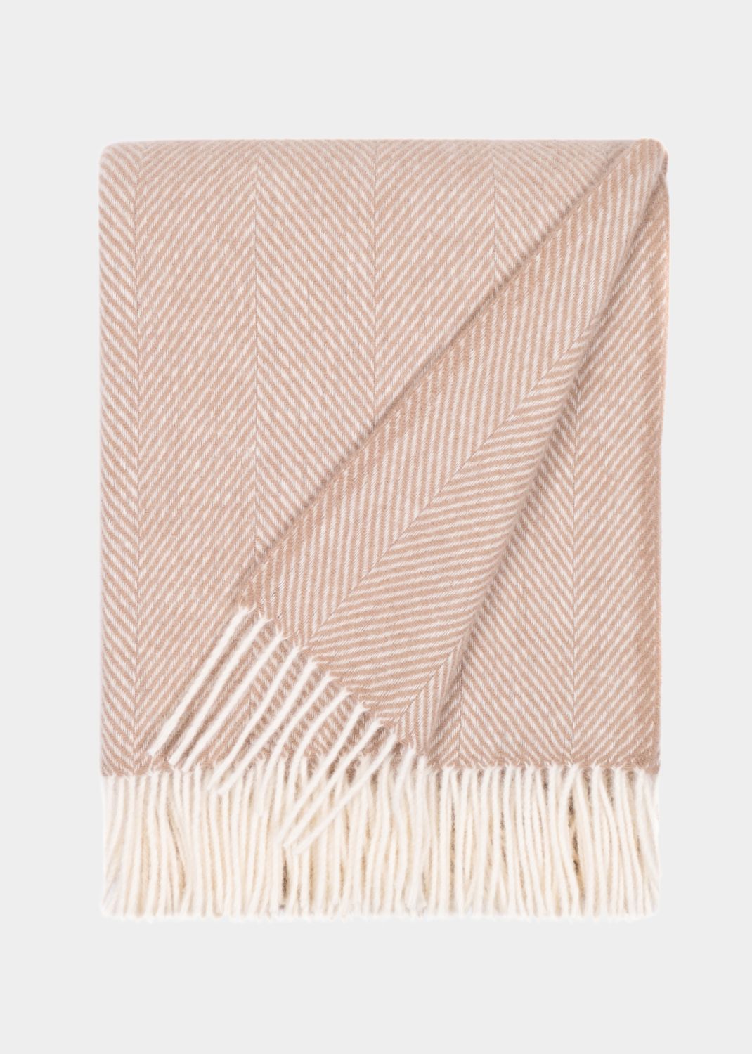 Sildeben uld plaid - Beige