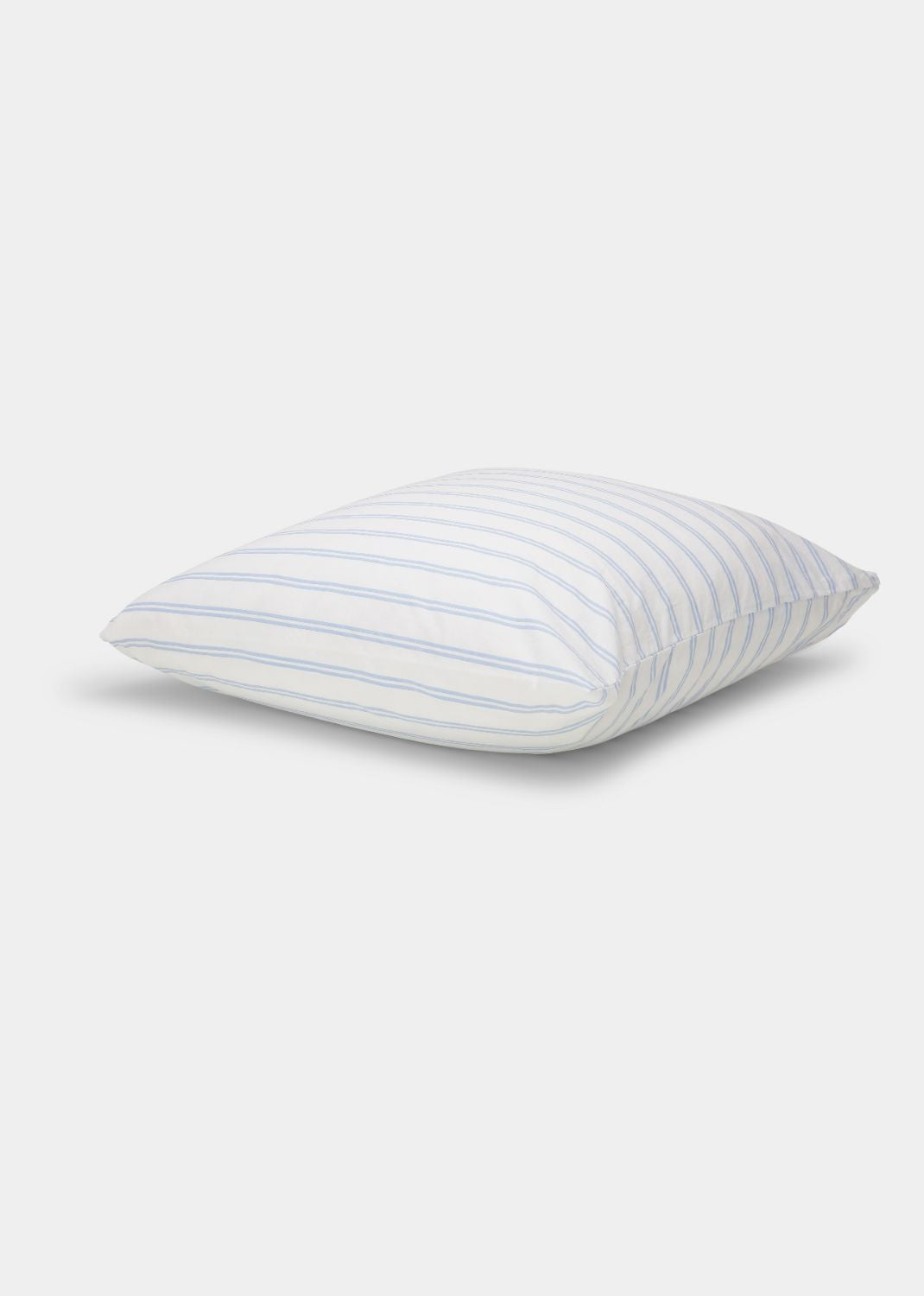 Cotton percale pillowcase - Blue stripe