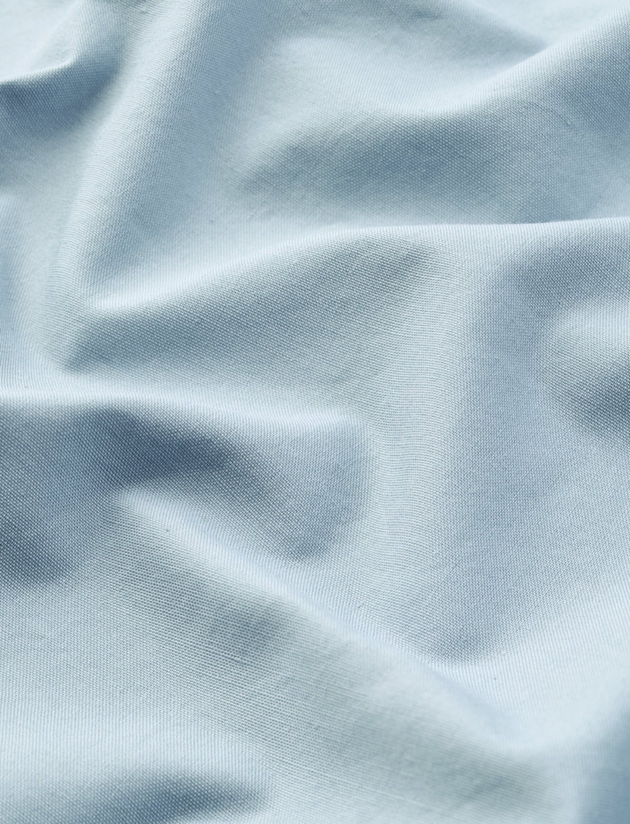 Cotton percale flat sheet - Dove blue