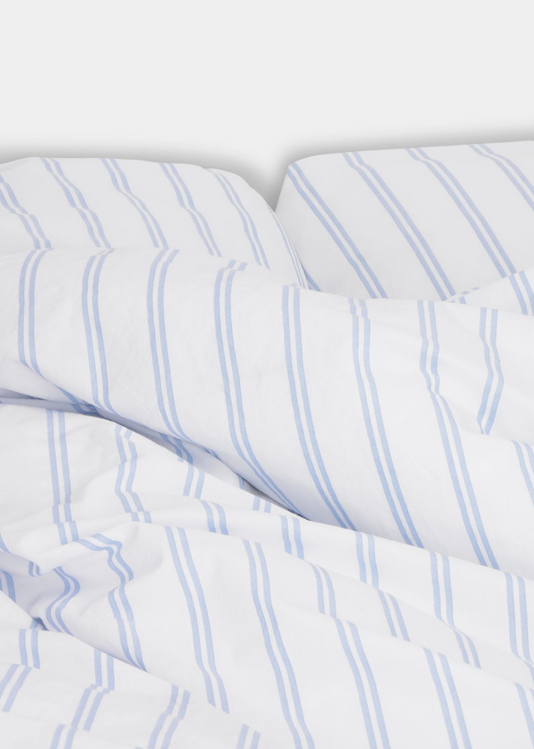 Blank x Sekan - Percale sengesæt - Blå strib