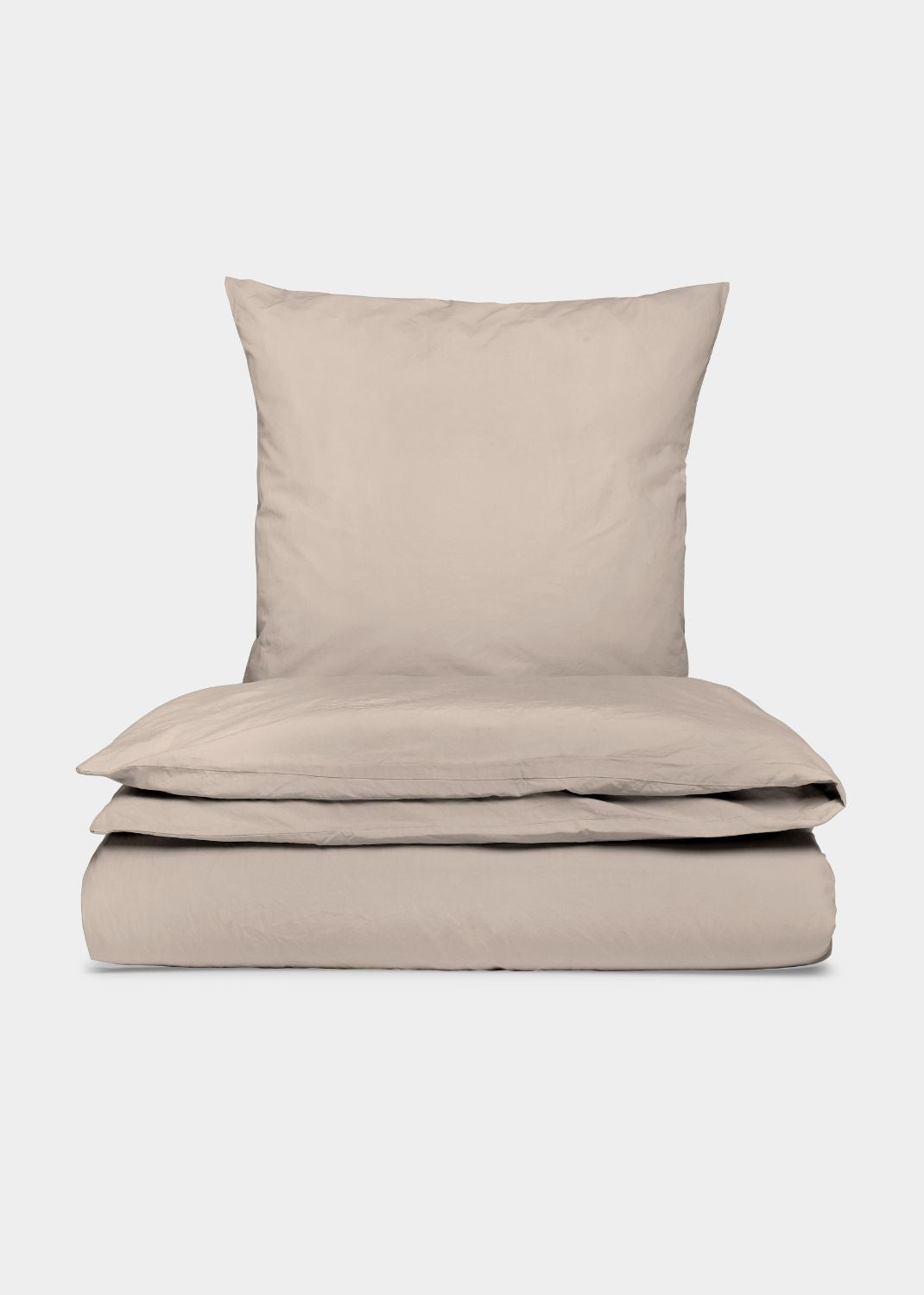 Cotton percale bed set - Walnut
