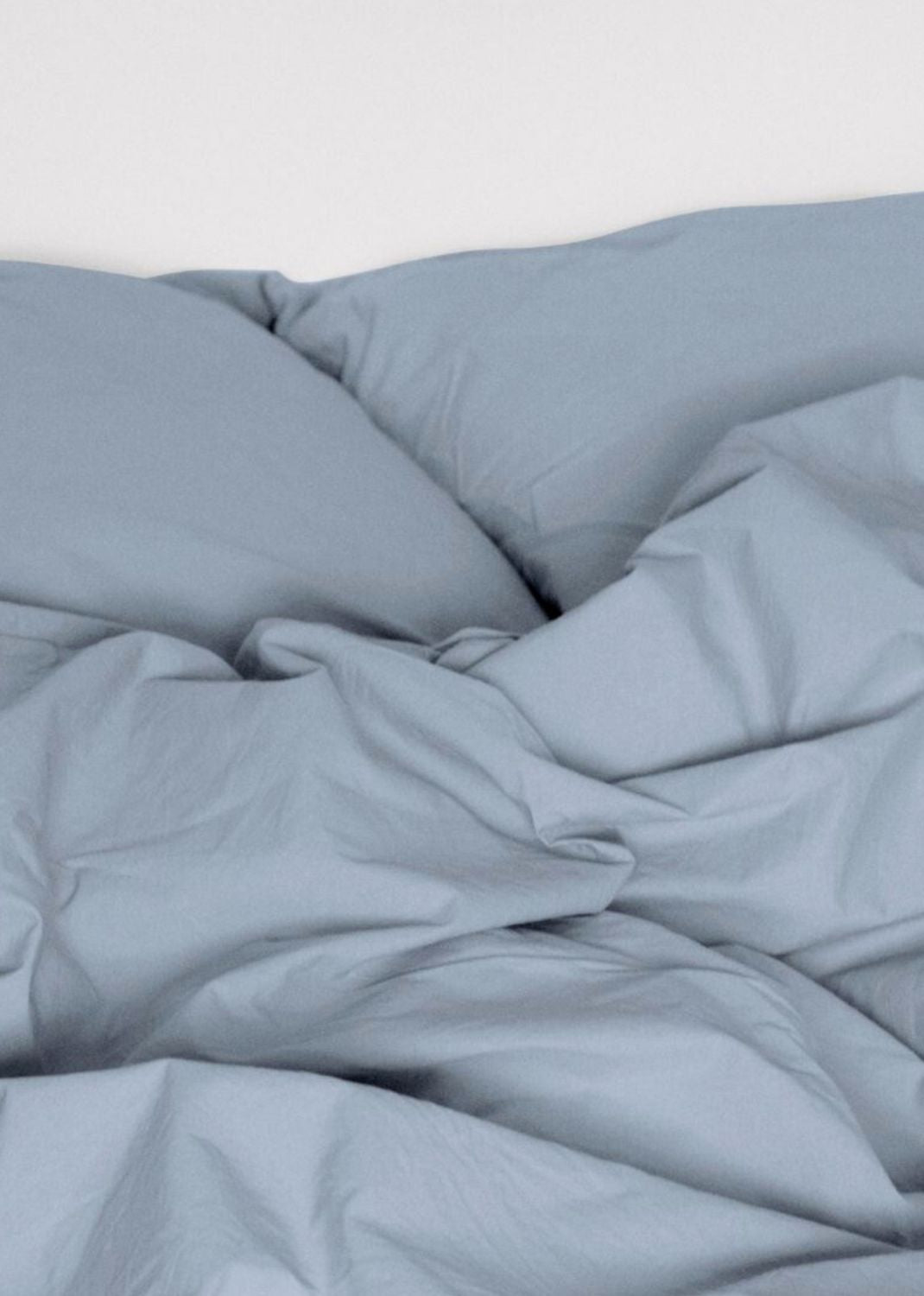 Bomuldssatin sengesæt - Dueblå