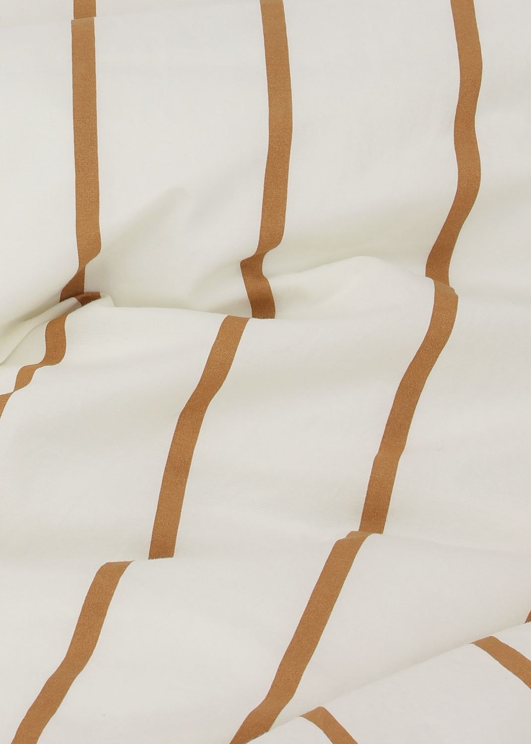 Blank x Sekan - Bomuldspercale sengesæt - Taupe strib