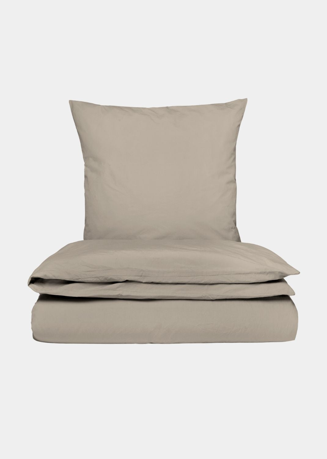Cotton satin bed set - Gray Brown
