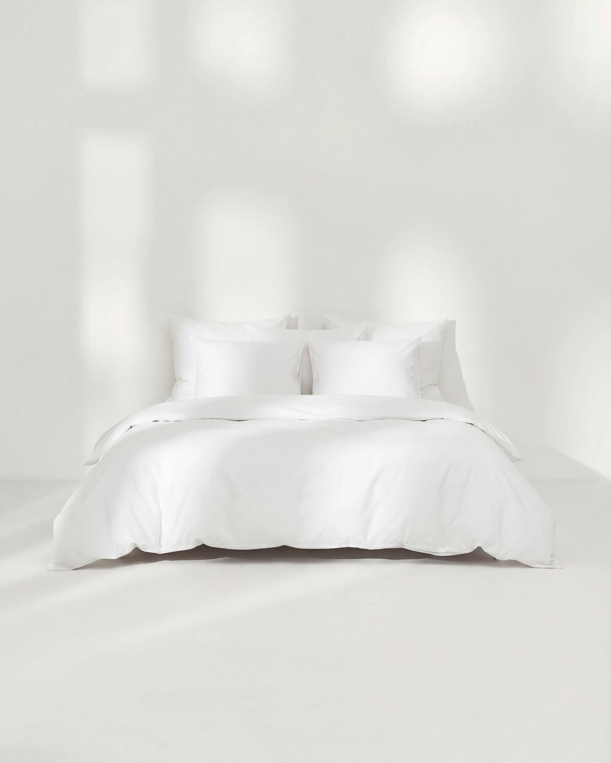 Cotton percale bed set - White