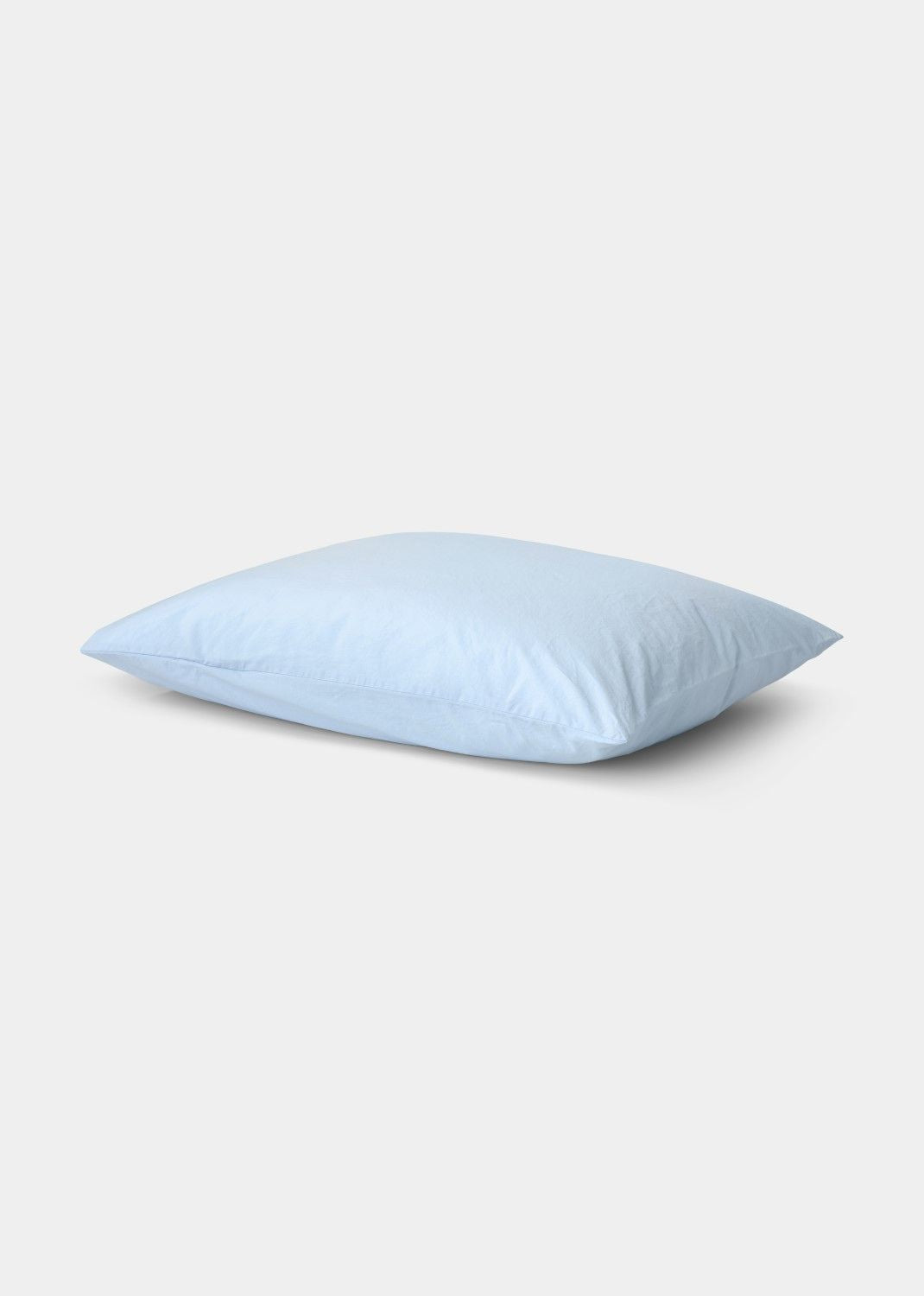 Cotton percale pillowcase - Light blue