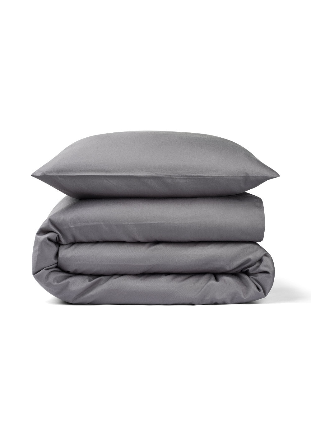 Bomuldssatin sengesæt - Antracit