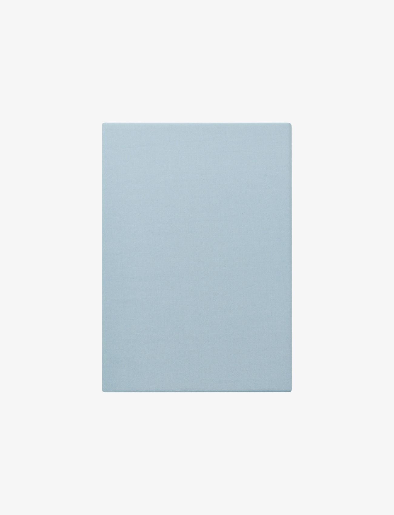 Cotton percale flat sheet - Dove blue