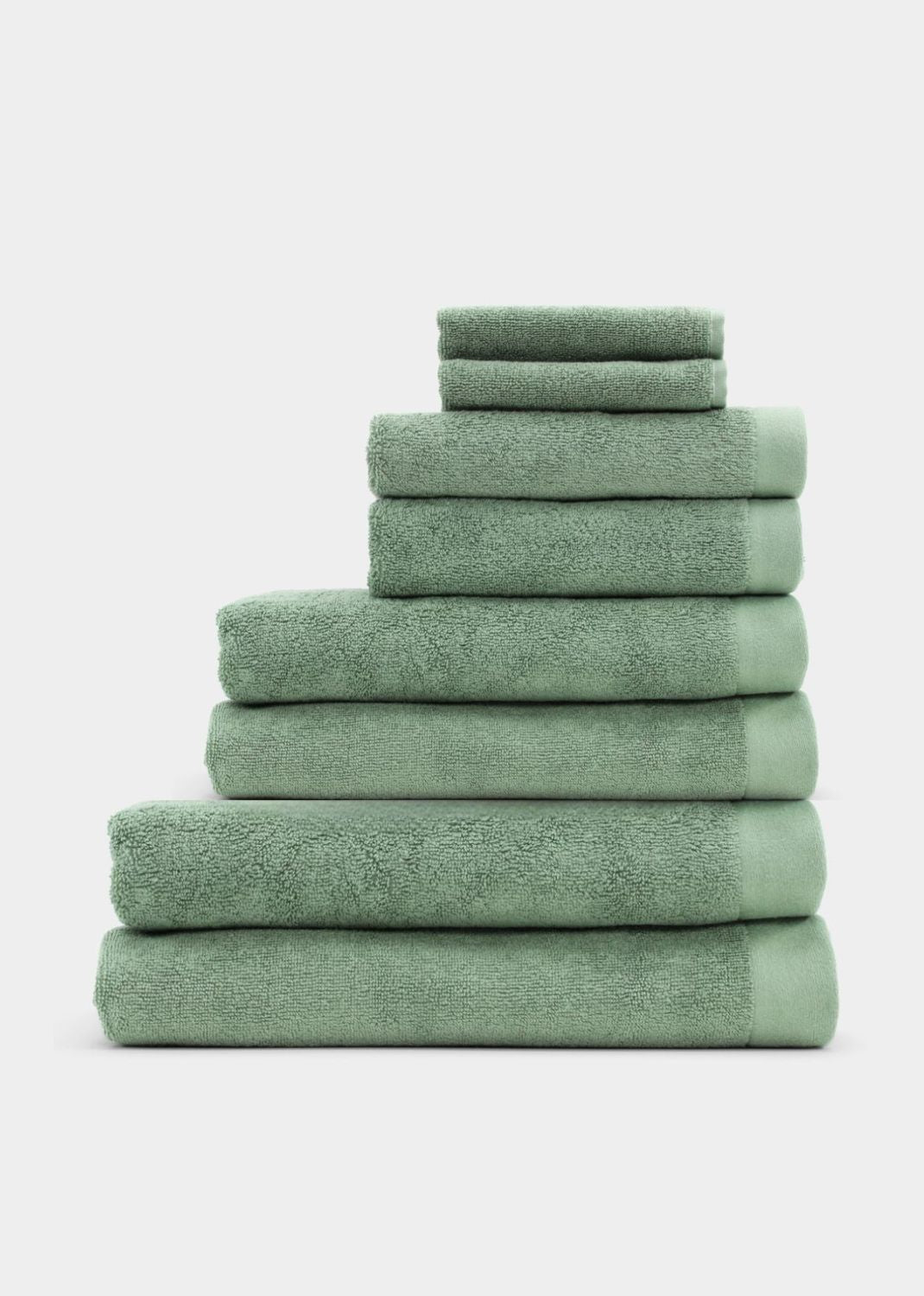 Håndklædepakke 8 stk - Mørkegrøn