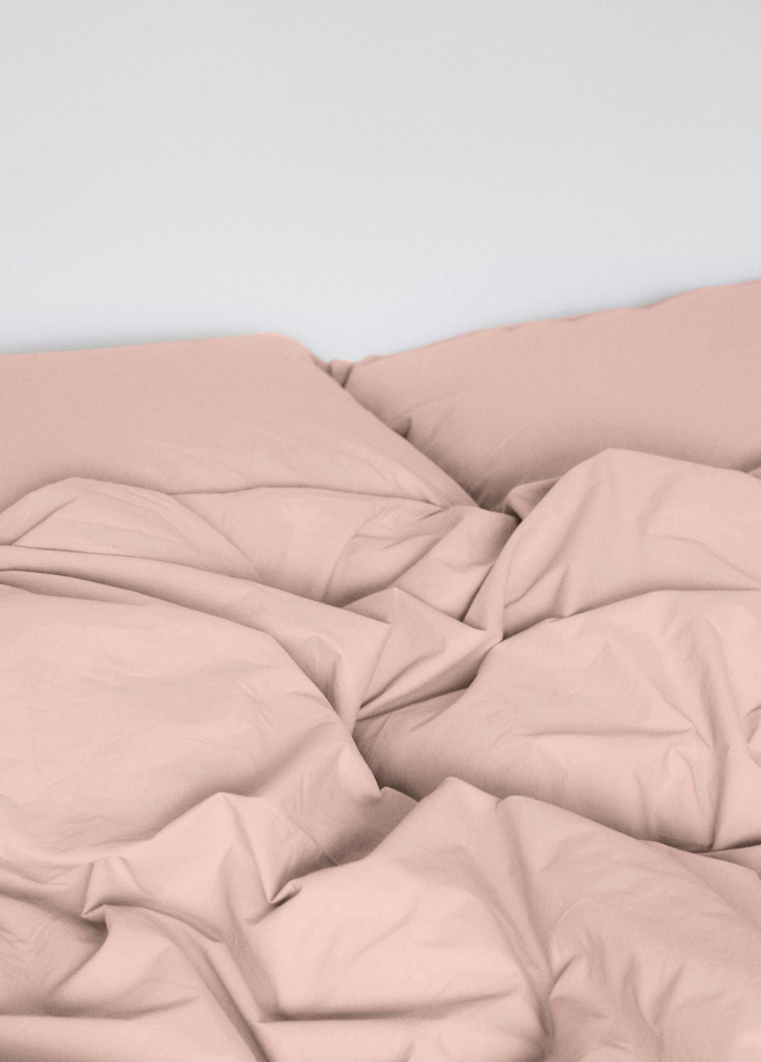 Bomuldspercale sengesæt - Rosa