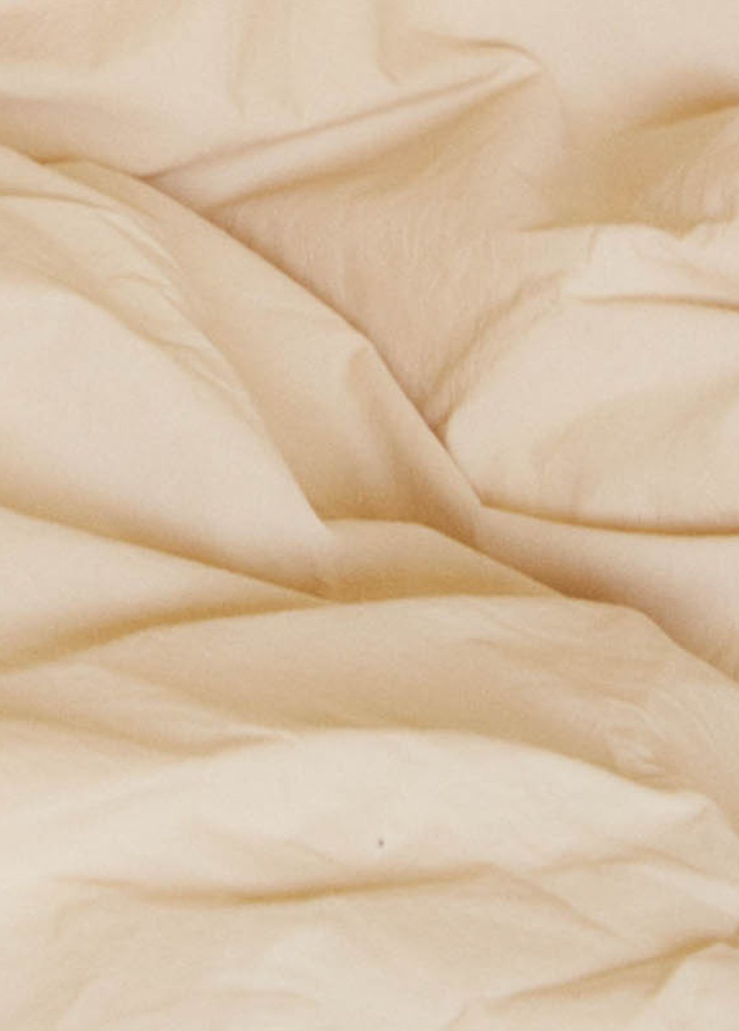 Bomuldspercale sengesæt - Beige/Gul